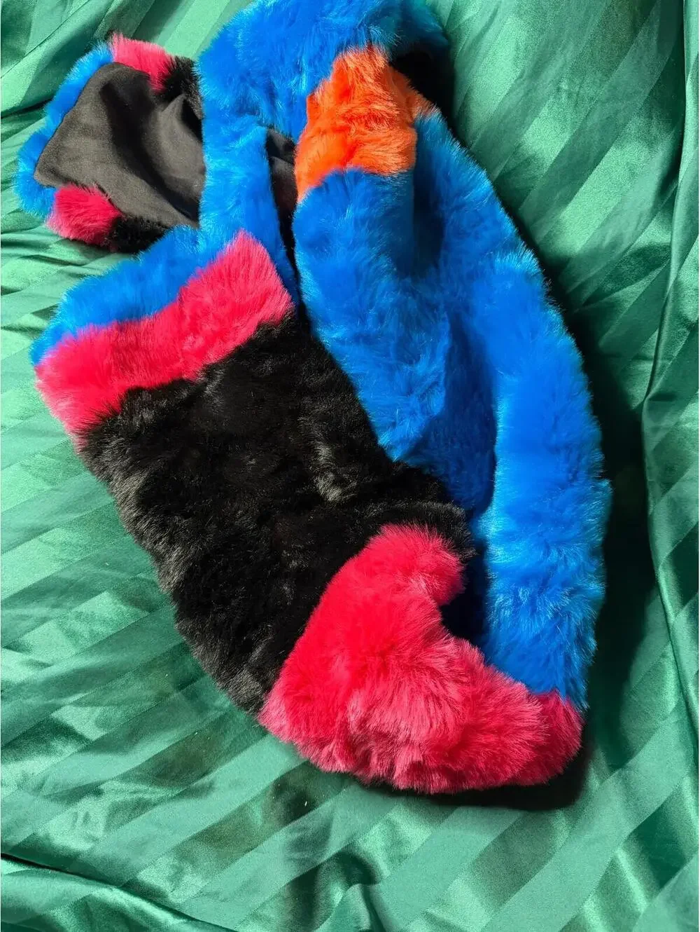 Betsey Johnson Trolls Faux Fur Scarf Multicolor One Size